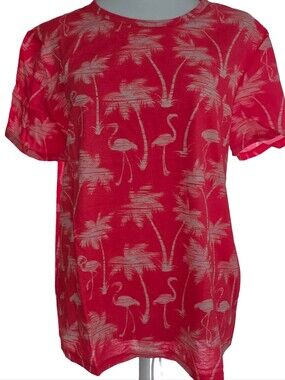 Fresh Produce Sunset Flamingo Print Short-Sleeve Tee